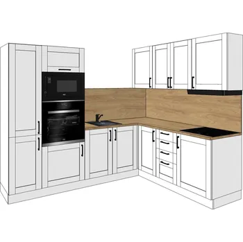 Kuchyňská linka Nábytek Mikulík Pastel 180/240 cm bílá