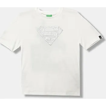 Chlapecké tričko Dětské bavlněné tričko United Colors of Benetton 3JERC10PO.G.seasonal bílá 00X, vel. 170