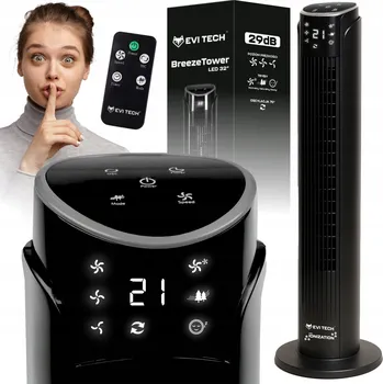 Domácí ventilátor Podlahový ventilátor EVI BreezeTower32" černý