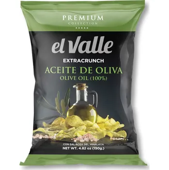 Slaná pochutina El Valle chipsy s olivovým olejem a himalájskou solí 150g