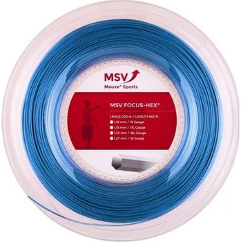 Struna na výplet tenisové rakety MSV Focus HEX tenisový výplet 200 m modrá Průměr: 1,27
