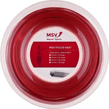 Struna na výplet tenisové rakety MSV Focus HEX tenisový výplet 200 m červená Průměr: 1,27