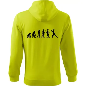 Pánská móda Evoluce hurling - Mikina s kapucí na zip trendy zipper - 3XL ( Limetková )
