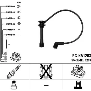 Zapalovací kabel Sada kabelů pro zapalování, 6209
