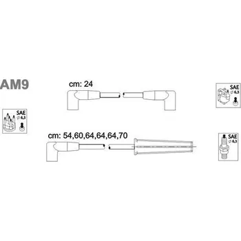 Zapalovací kabel Sada kabelů pro zapalování, AM9