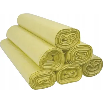 Pytle na odpadky Sáčky na odpadky 60L 50 Ks LDPE ŽLUTÉ SILNÉ