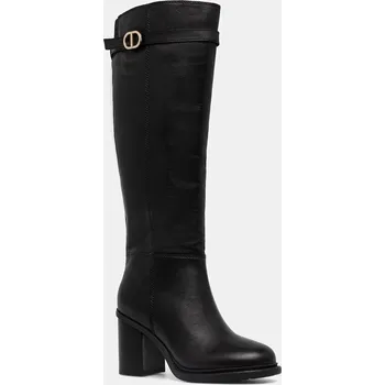 Dámské kozačky Kožené kozačky Aldo CURCULIOS dámské, černá barva, na podpatku, 14114970 14114970.CURCULIOS 99X, EUR 38