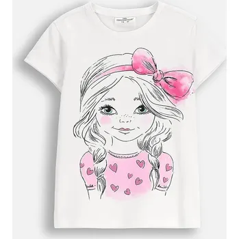 Dívčí tričko Dětské tričko Coccodrillo bílá barva, EVERYDAY GIRL A ZC5143227VGA 00X, vel. 110