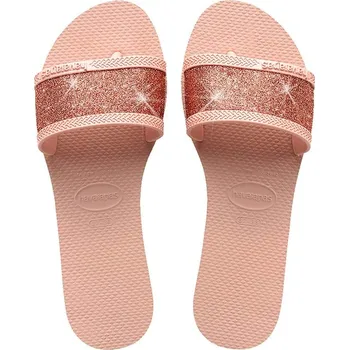 Dámské pantofle Pantofle Havaianas YOU ANGRA GLITTER dámské, růžová barva, 4148294.0076 42X, EUR 41/42