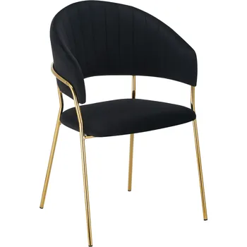 Jídelní židle Designové jídelní křeslo JASMIN - černá/zlatá