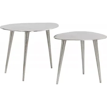 Konferenční stolek 2SET konferenční stolek ELEMENTS 39/32 CM stříbrný