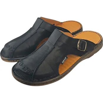 Pánská zdravotní obuv 2790/I. - 60 Pánské kožené zdravotní nazouváky/sandály s podporou příčné klenby nožní; 46