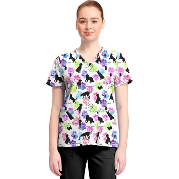 Dámská halenka Tooniforms Zdravotnická dámská halena Disney s veterinárním potiskem TF796 OGIL Velikost: S