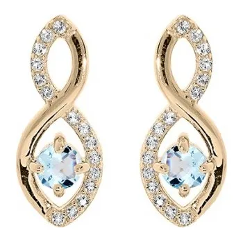 Náušnice Troli Okouzlující pozlacené náušnice s topazy PO/SE09089TZ + 2 měsíce na vrácení zboží