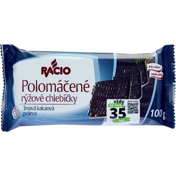 Racio Polomáčené rýžové tmavá kakaová poleva
