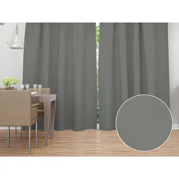 ubrus Dekorační závěs - Paris TF-124 Tmavě šedý 150x140 cm