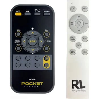 Dálkový ovladač REALITY LEUCHTEN 93780IR, Rave R65061100, Tilion R67231106 - dálkový ovladač duplikát