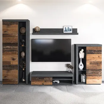 Obývací stěna Obývací stěna RUMBA | 270 cm | old wood style/matera