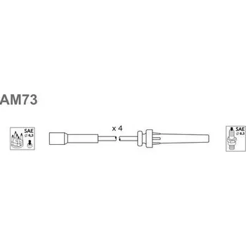Zapalovací kabel Sada kabelů pro zapalování, AM73