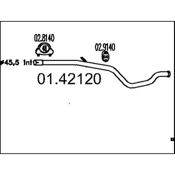 Výfuková trubka Výfuková trubka, 01.42120