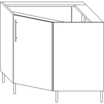 Kuchyňská skříňka Spodní rohová skříňka SR90x90/P EKO PLUS Dekor: Dub natur (dub sonoma)