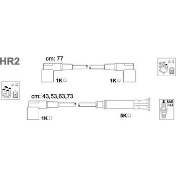 Zapalovací kabel Sada kabelů pro zapalování, HR2