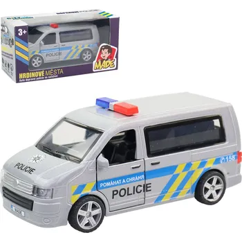 autíčko Auto policejní dodávka kovová Česká Policie CZ na baterie Světlo Zvuk | 31