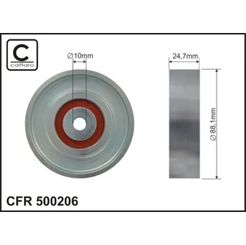 Vratna/vodici kladka, klinovy zebrovy remen, 500206