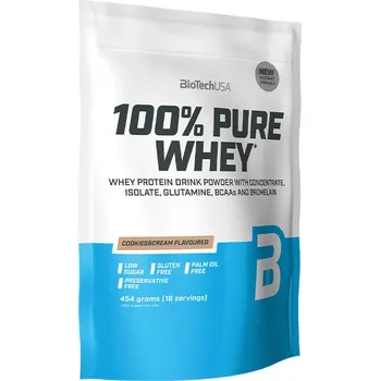 Protein BioTechUSA BioTech USA 100% Pure Whey 454 g Příchuť: Čokoládové sušenky a krém