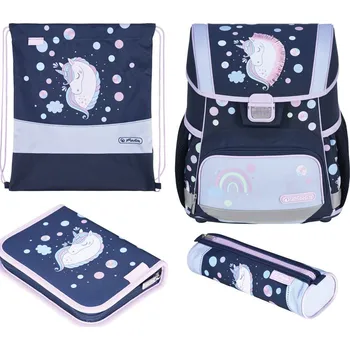 Školní batoh Herlitz Aktovka do první třídy Loop Plus Unicorn Dreams 4d. set