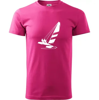 Pánská móda Katamarán na vodě - Klasické pánské triko vyšší gramáže - M ( Purpurová )