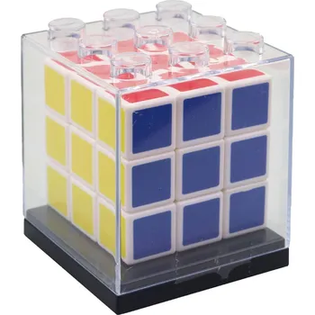 Hlavolam Hra Kostka (Rubikova) dětský hlavolam 3x3 bílá v průhledném boxu | 18