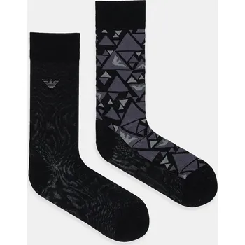 Pánské ponožky Ponožky Emporio Armani Underwear 2-pack EM000543.AF18165 černá 99X, vel. ONE SIZE