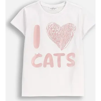 Dívčí tričko Dětské tričko Coccodrillo bílá barva, EVERYDAY GIRL A ZC5143234VGA 00X, vel. 104