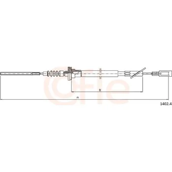 Spojkové lanko Tazne lanko, ovladani spojky, 1402.4