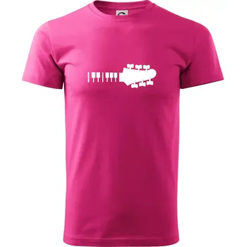 Pánské tričko Klávesy a kytara - Klasické pánské triko vyšší gramáže - XS ( Purpurová )