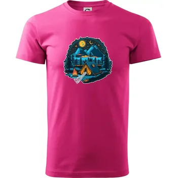 Krkonoše pod stanem - Klasické pánské triko vyšší gramáže - S ( Purpurová )