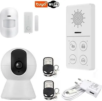Sada domovního alarmu Mini Wi-Fi alarm TUYA (1+1) + WiFi kamera TUYA