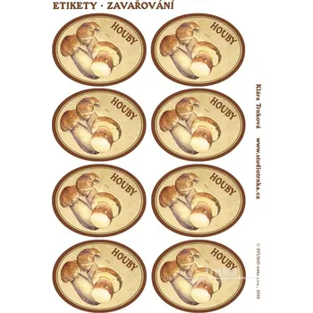 Samolepící etiketa Samolepící etikety - Houby 5
