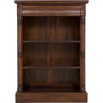 Knihovna Anglická knihovna Windsor 120 cm hnědá masiv mahagon