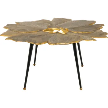 Konferenční stolek Konferenční stolek GINKGO LEAFS 95 CM zlatý