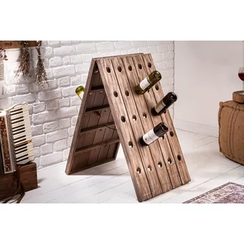Stojan na víno Stojan na víno z masivního dřeva Gabon II