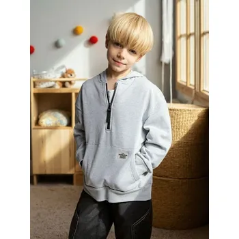 Chlapecká mikina Sinsay - Mikina s&nbsp;kapucí - šedá - 289DN-85M - 289DN-85M-98