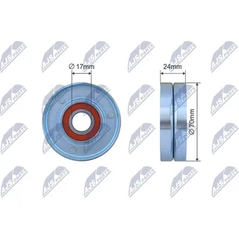 Napínací kladka, žebrovaný klínový řemen, RNK-AU-074