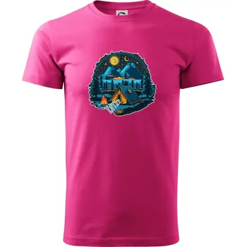 Pánská móda Tatry pod stanem - Klasické pánské triko vyšší gramáže - 2XL ( Purpurová )