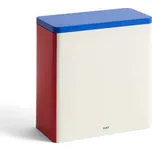 HAY Plechová dóza Tin Container X-Large, off-white, blue and red