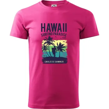 Pánská móda Hawaii - Klasické pánské triko vyšší gramáže - XL ( Purpurová )