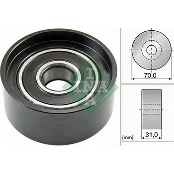 Vratna/vodici kladka, klinovy zebrovy remen, 532 0588 10