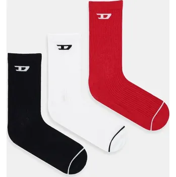 Ponožky Diesel SKM-D-TENNIS-CREW 3-pack A17883.0LKBI bílá 00X, vel. M