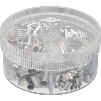 kabelová chránička KNIPEX 97 99 911 Sortimentní boxy s izolovanými koncovými dutinkami 4 díly